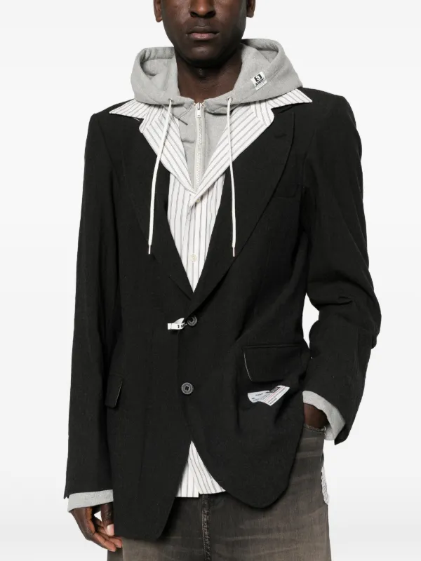 Maison MIHARA YASUHIRO レイヤード ジャケット | ブラック | FARFETCH JP