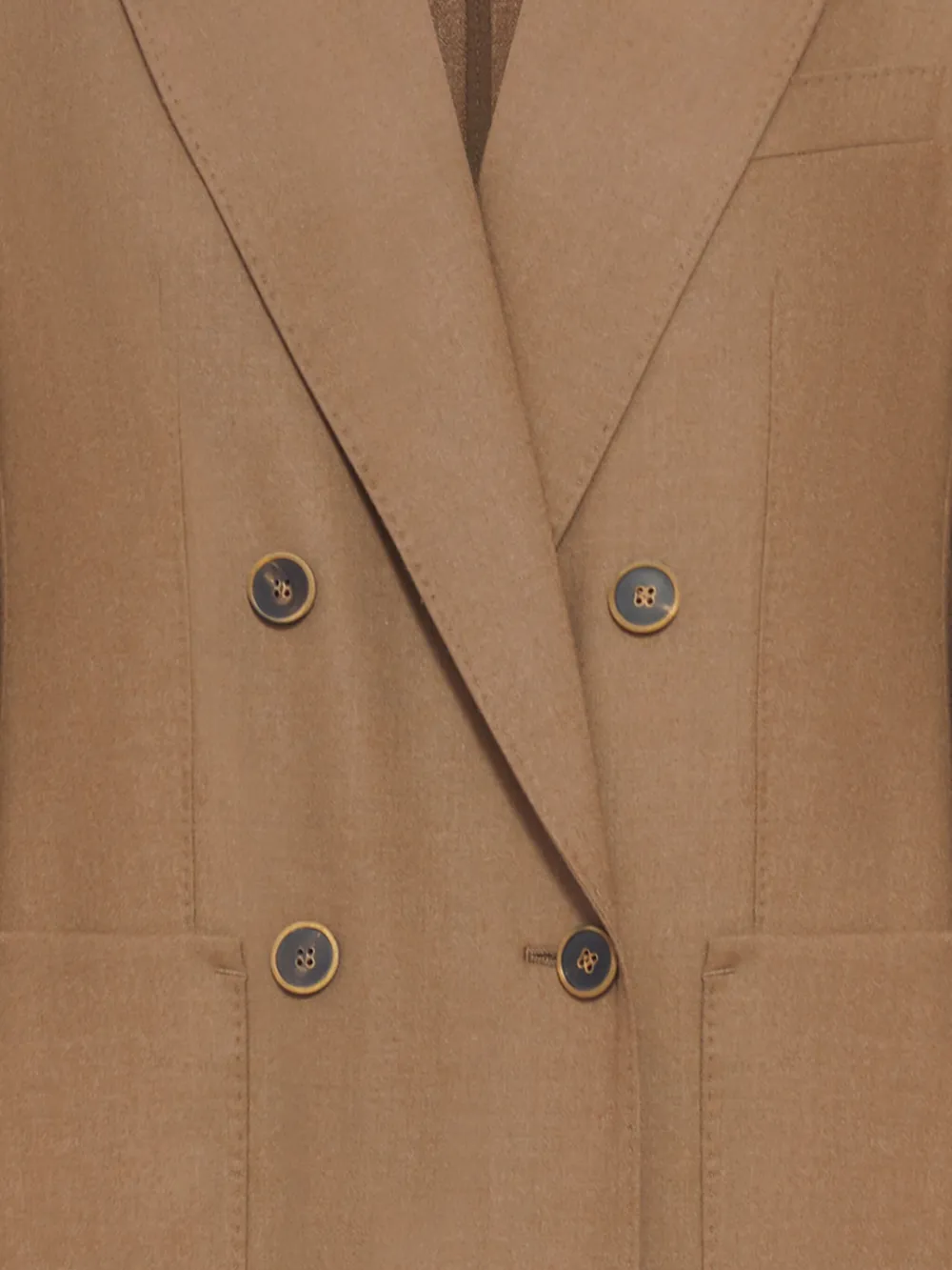 Max Mara Kasjmier jack met dubbele rij knopen Bruin