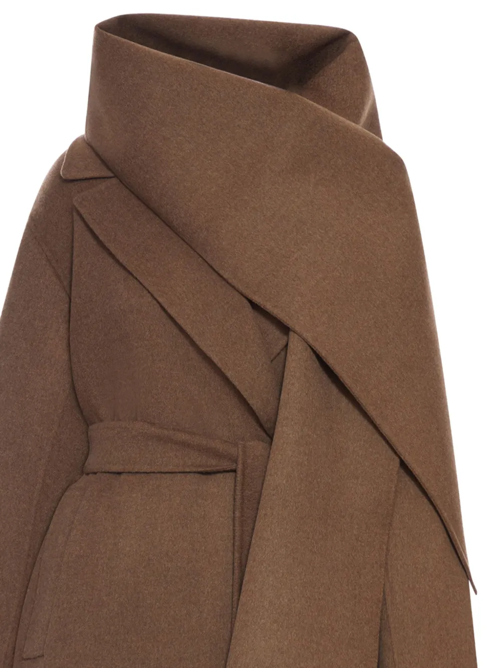 'S Max Mara wrap-collar belted coat - Bruin