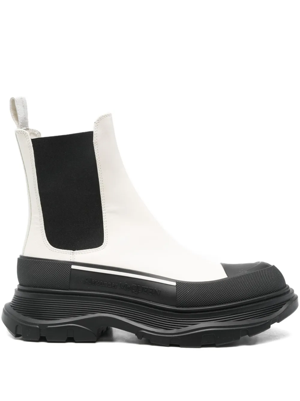 Alexander McQueen 45 mm Slick Chelsea laarzen met plateauzool Zwart