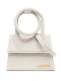Jacquemus Le Chiquito Noeud coiled-handle handbag - Neutrals