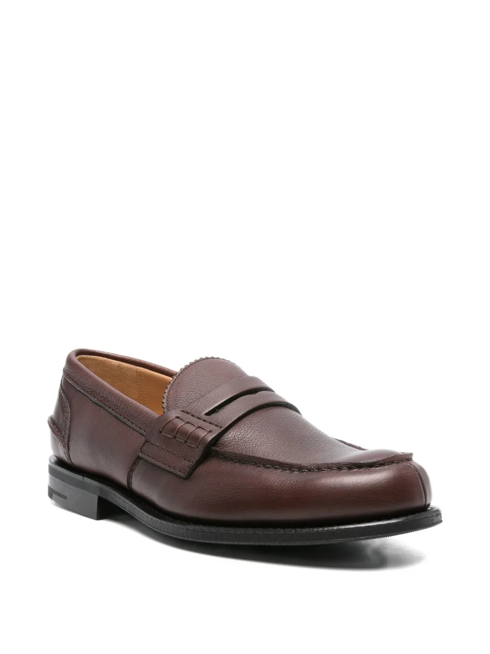 Church's pebble-grain leather loafers Brown
