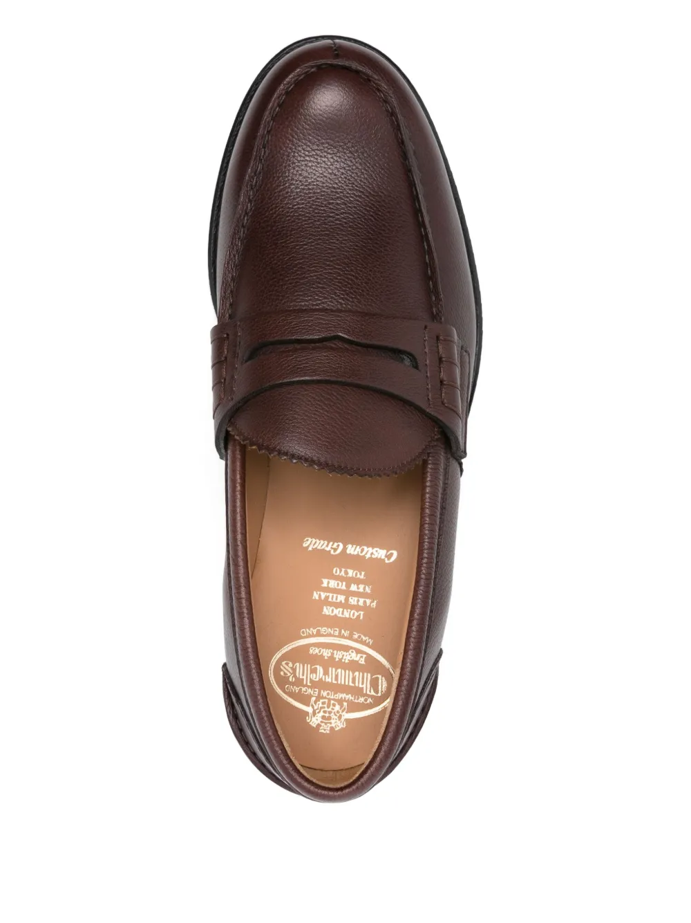 Church's pebble-grain leather loafers Brown