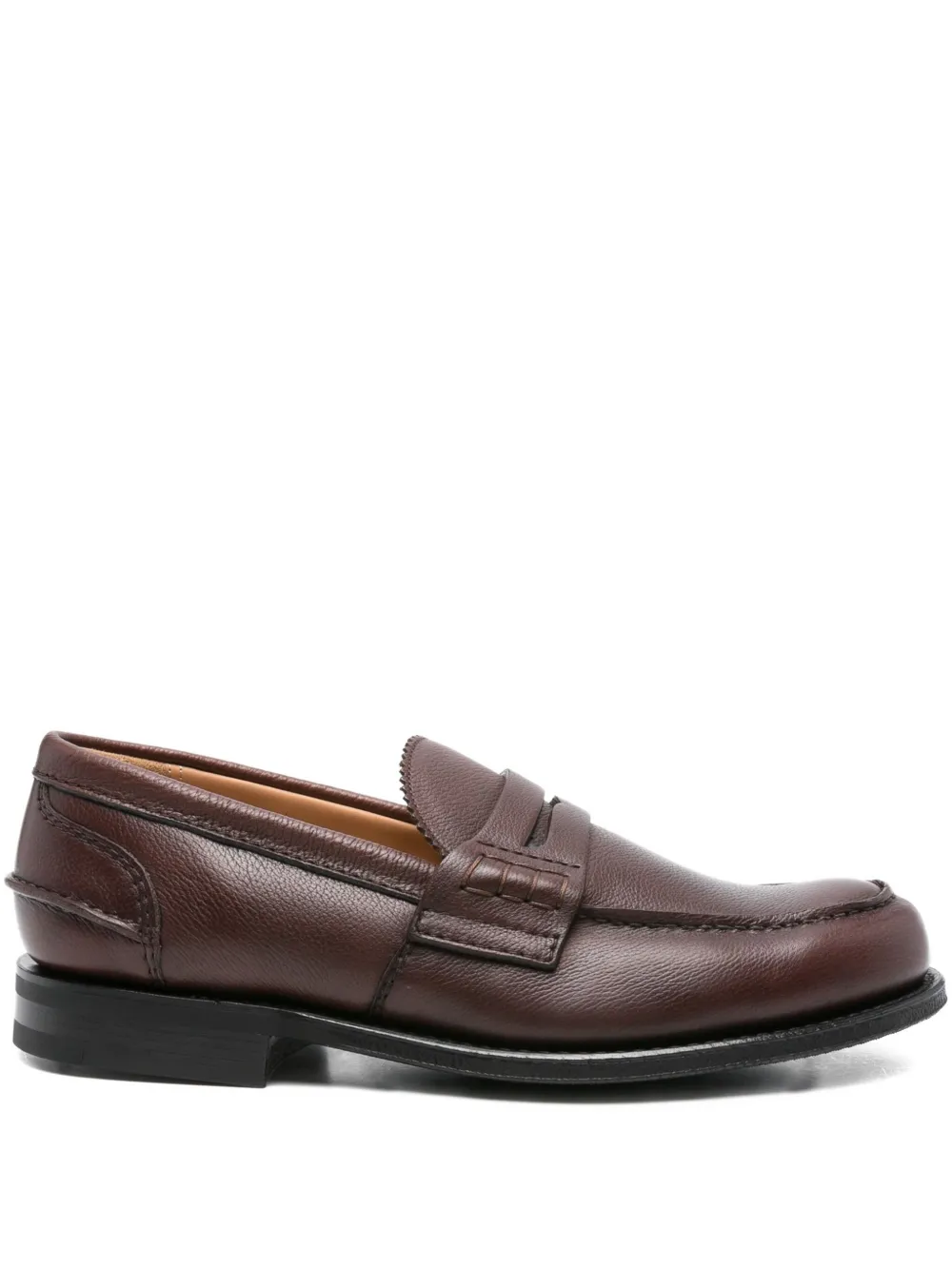 Church's pebble-grain leather loafers Brown
