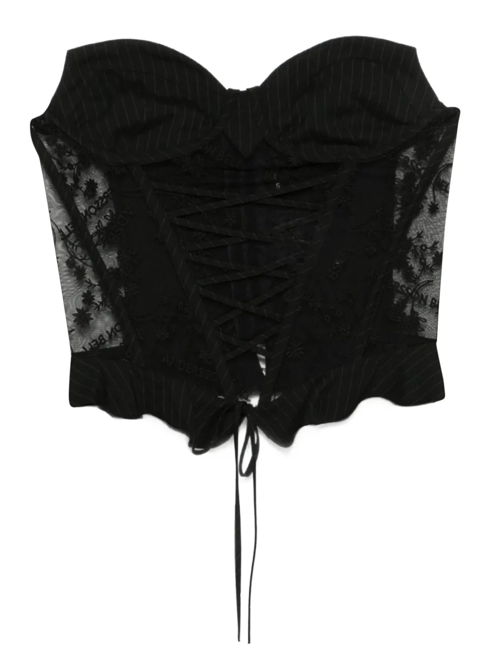 Andersson Bell Corsetto con ruches - Nero