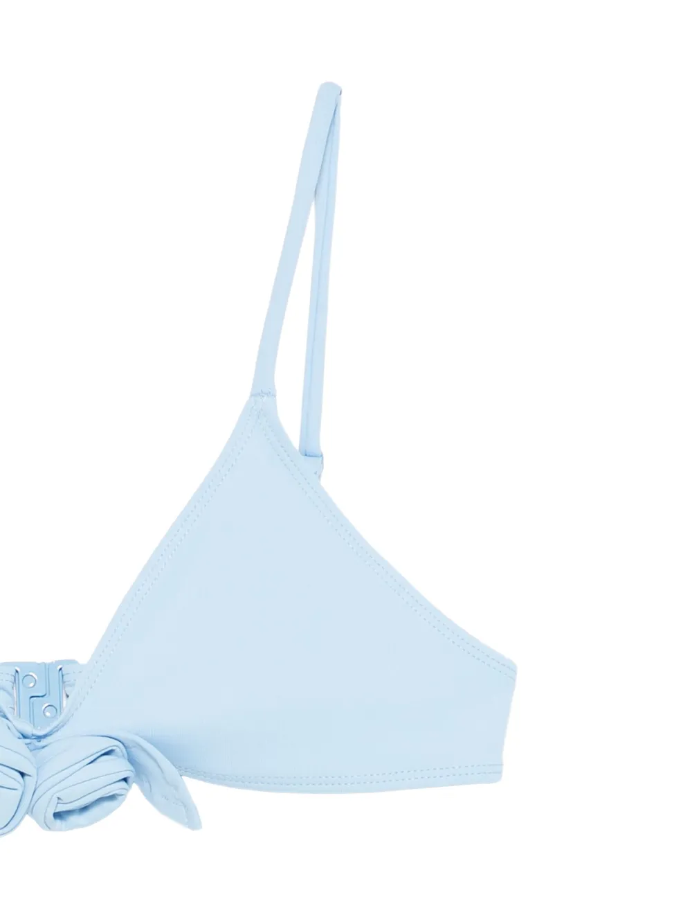 Coperni Geribbelde bikinitop met strikdetail Blauw