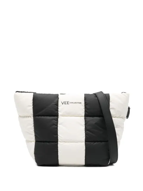 VeeCollective striped-pattern clutch bag