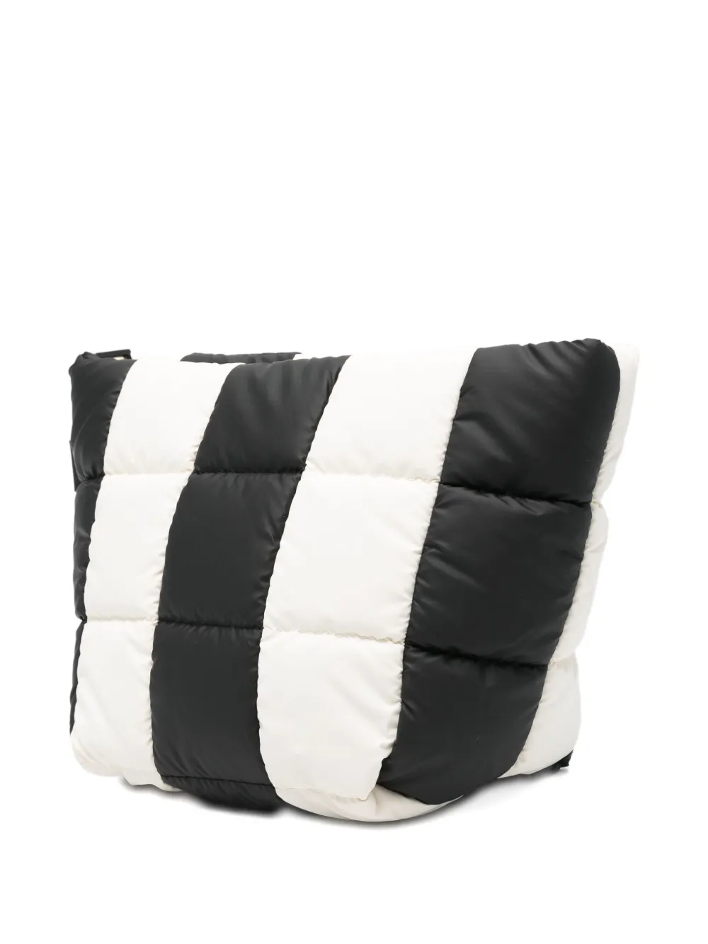 Veecollective Striped-pattern Clutch Bag In Black