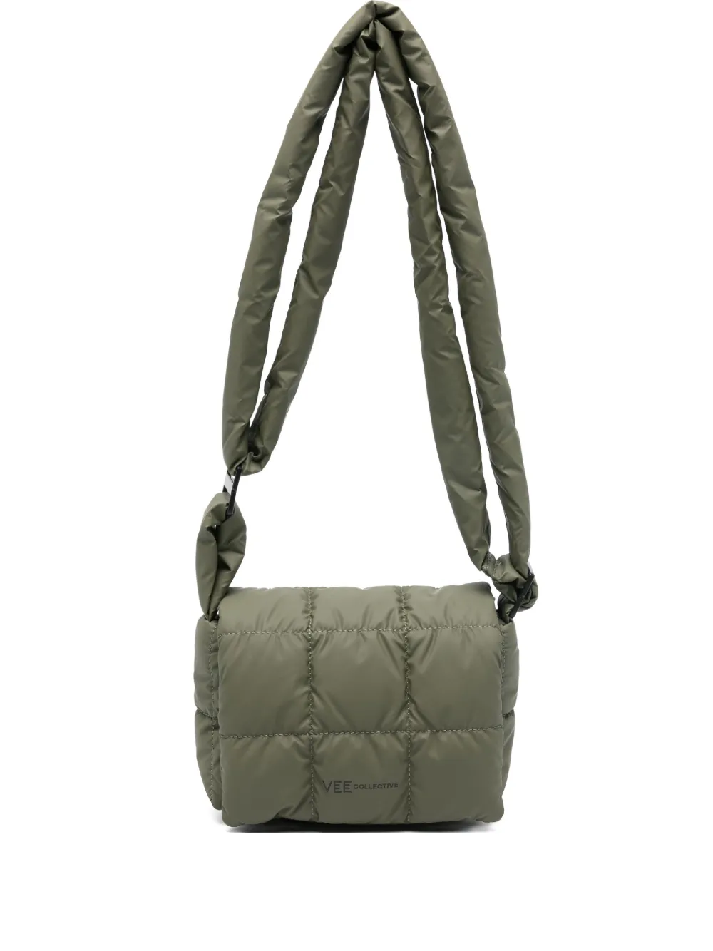 Veecollective Porter Messenger Quilted Shoulder Bag In Green