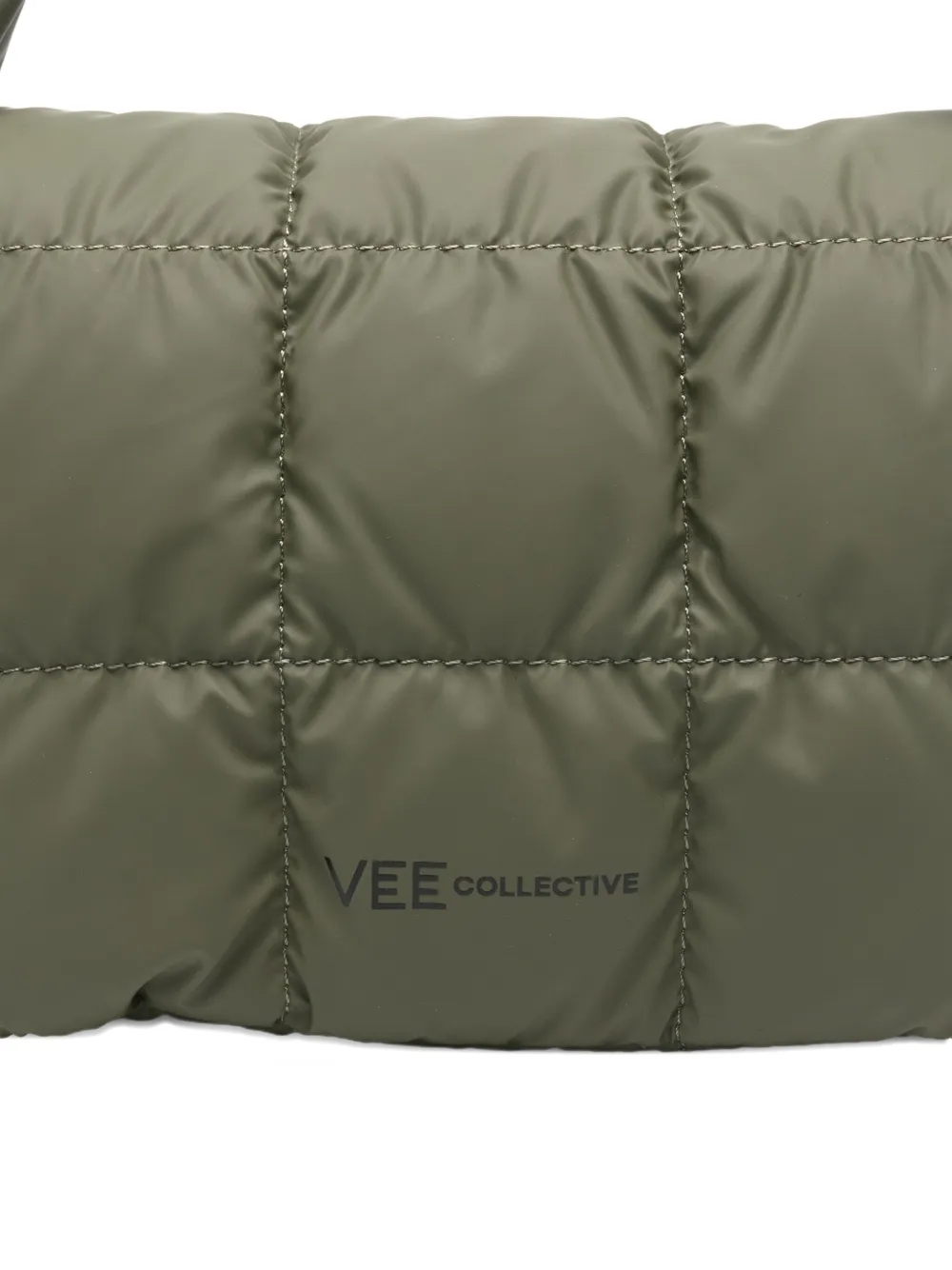 Veecollective Porter Messenger Quilted Shoulder Bag In Green