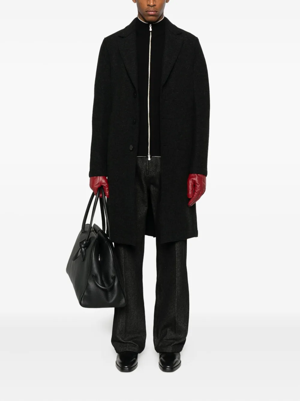 Harris Wharf London single-breasted wool coat | Single Breasted Coats | Image 2