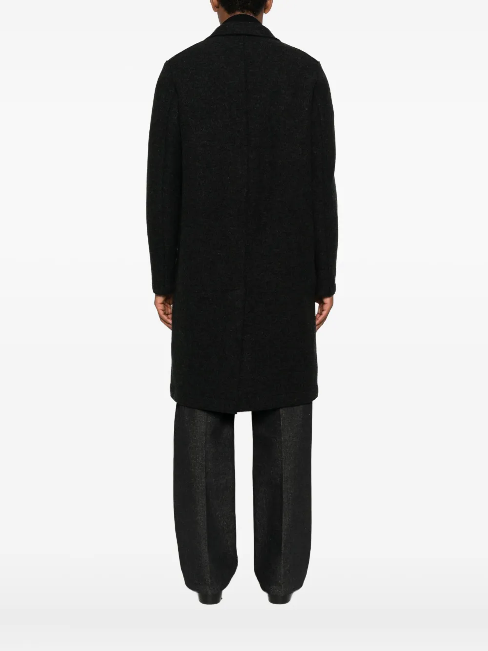 Harris Wharf London Single-breasted Wool Coat In Black