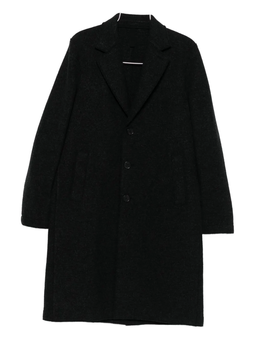 Harris Wharf London Single-breasted Wool Coat In Black