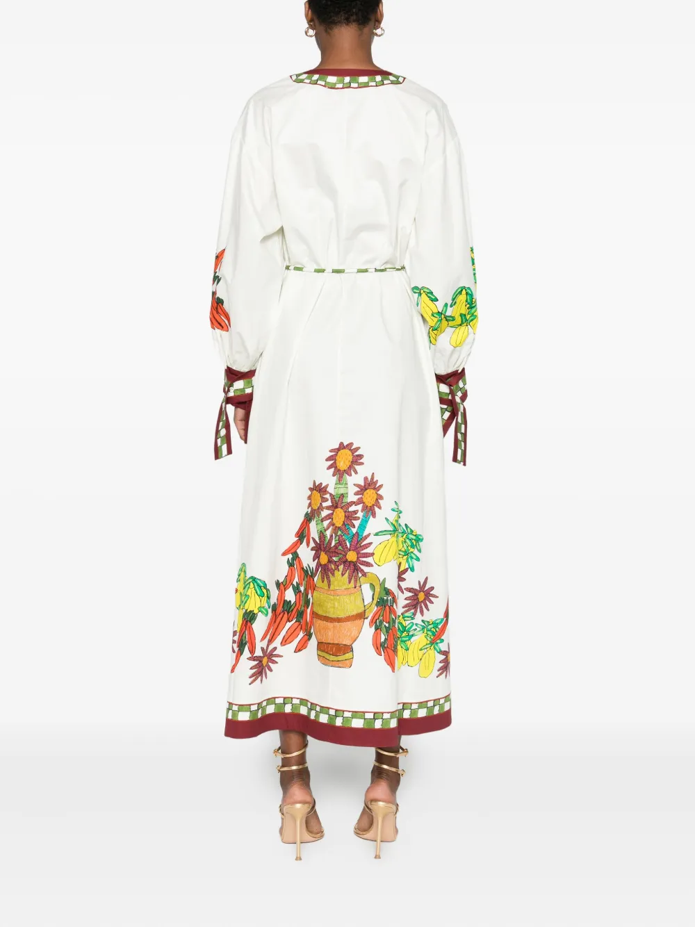 Alemais Katerina Cotton Poplin Midi Dress In White