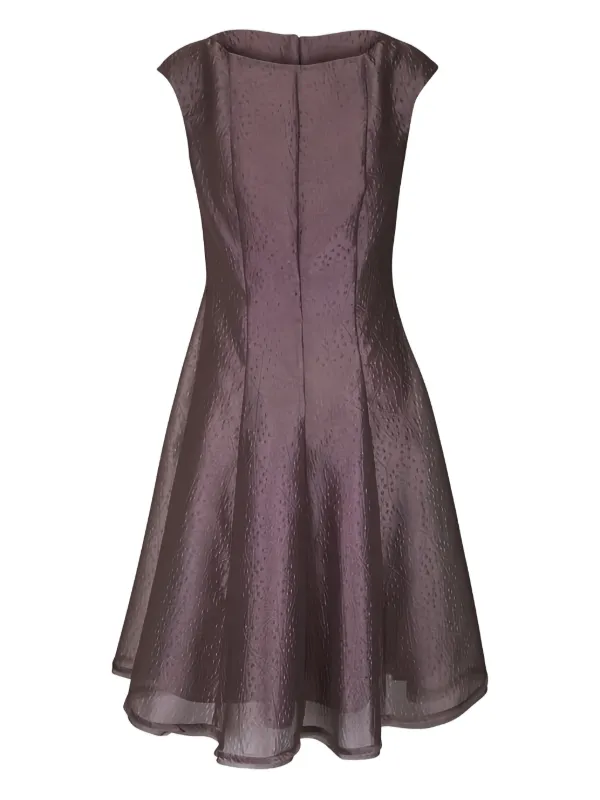 talbot runhof purple dress TALBOT RUNHOF Size 4 Purple Sleeveless Ruched Gown Dress