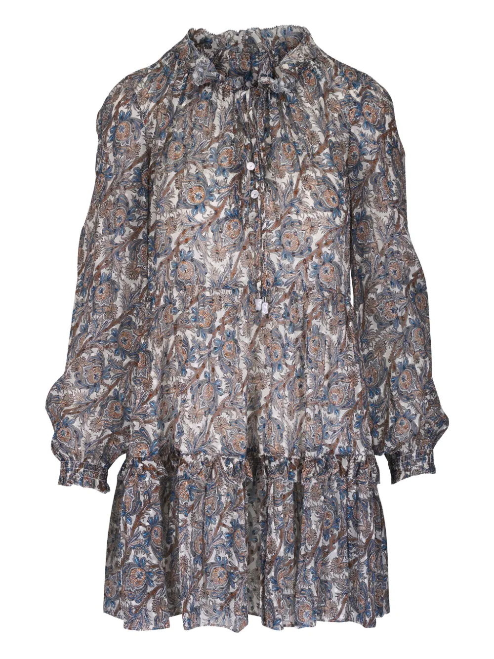 Veronica Beard ruffled paisley-print dress | Neutrals | Image 1
