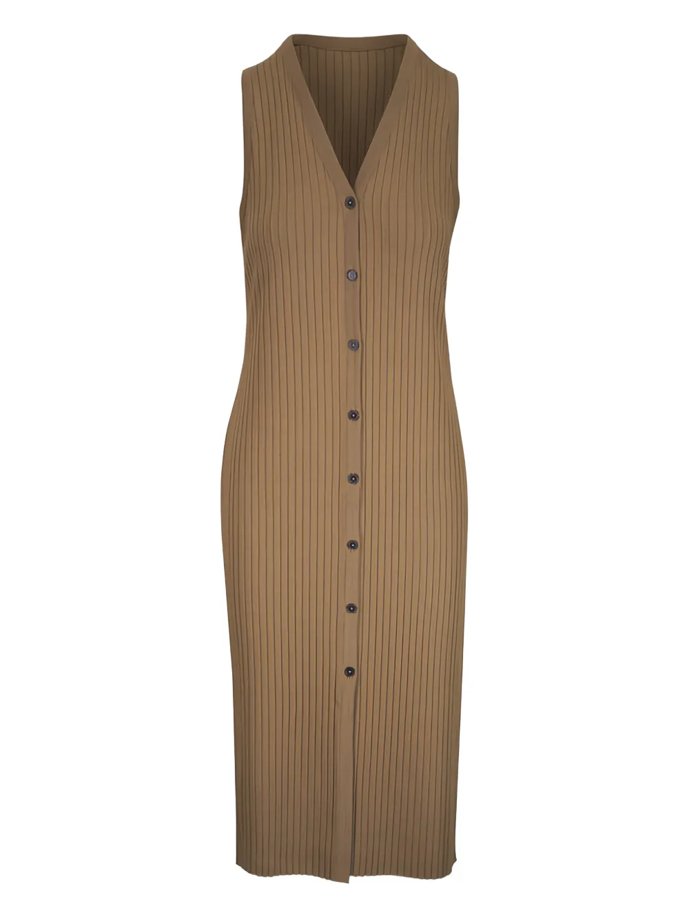 Vince ribbed button-front dress - Toni neutri
