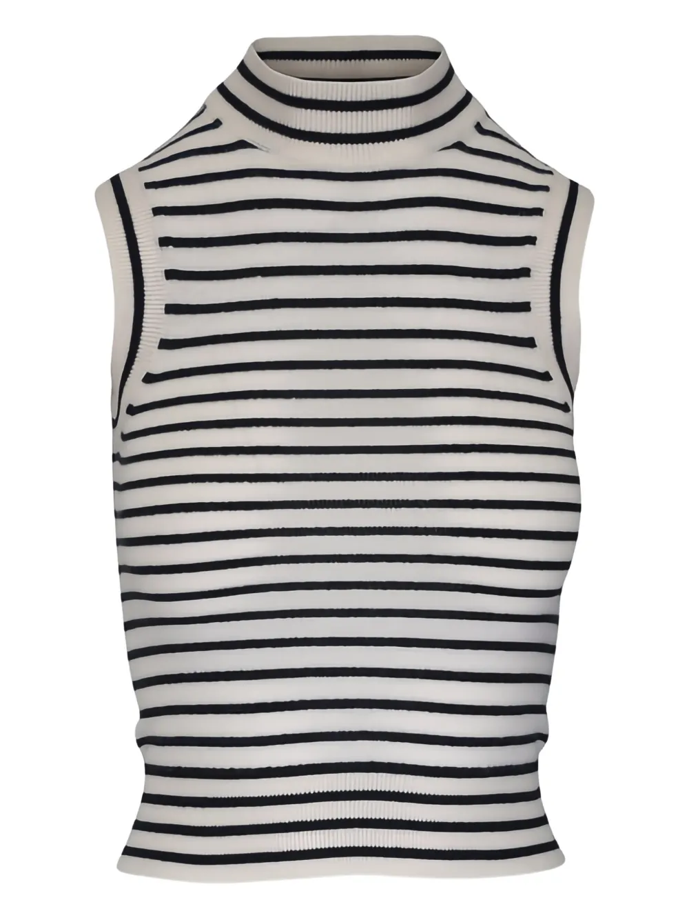 Nili Lotan striped mock-neck top - Bianco