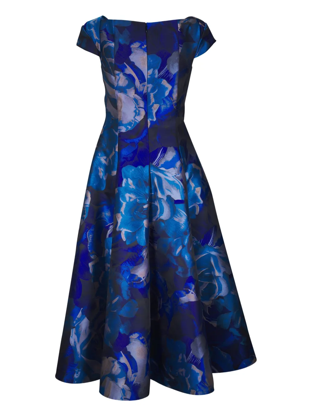 Talbot Runhof Jurk met bloemenprint - Blauw