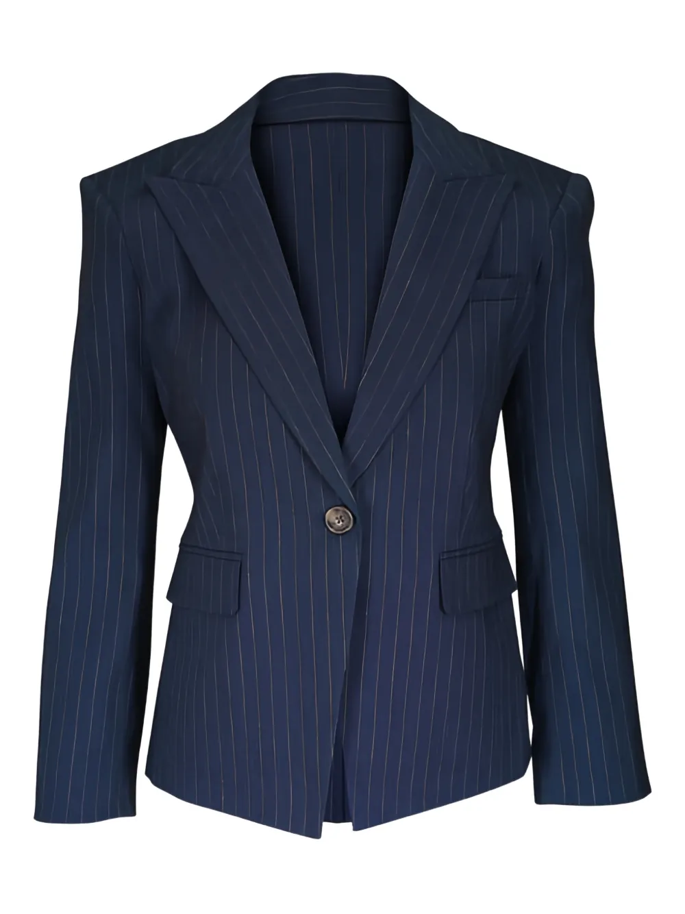 Veronica Beard pinstriped one-button blazer - Blau