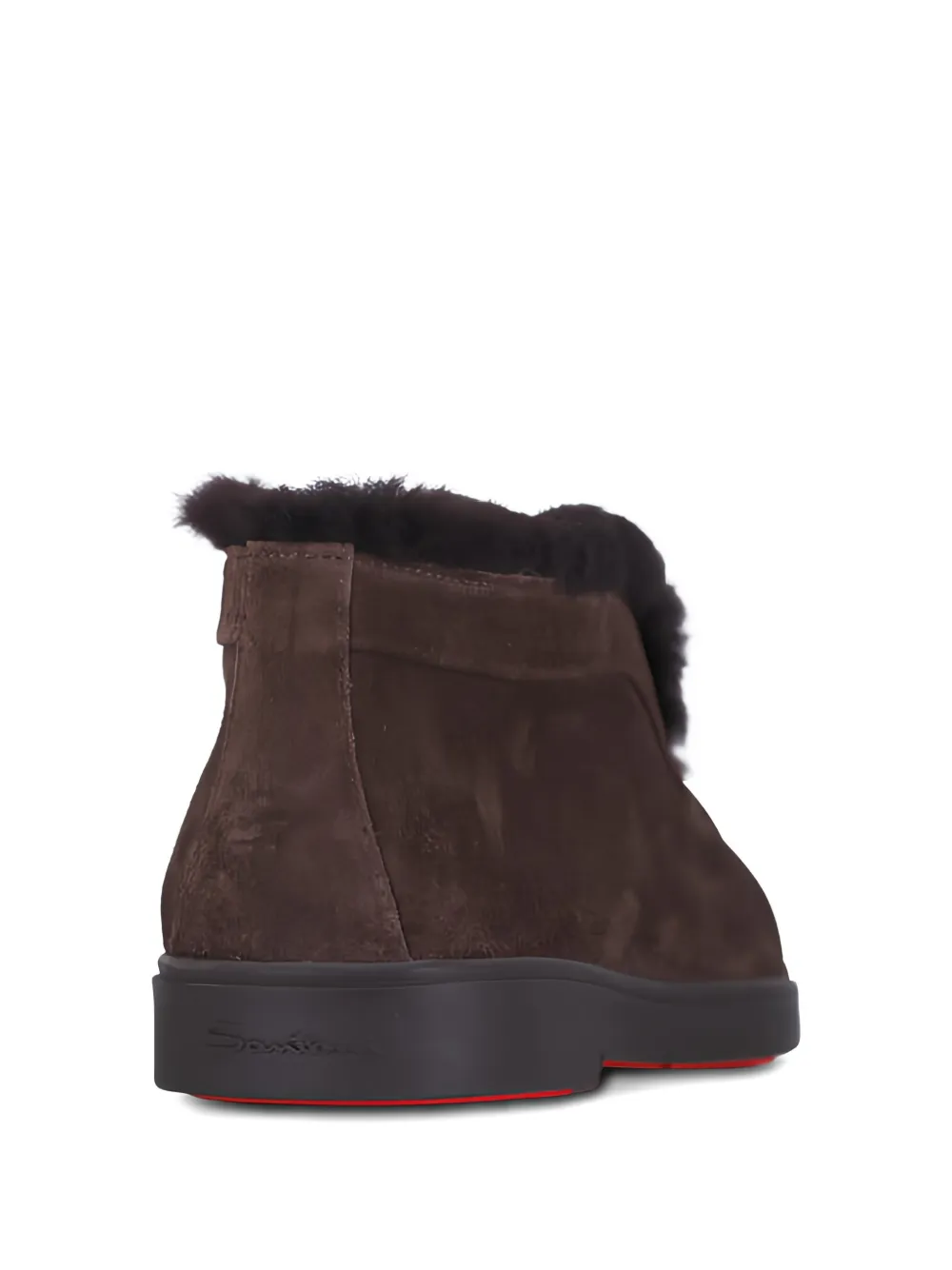 Santoni Fortune shearling-trim loafers - Bruin