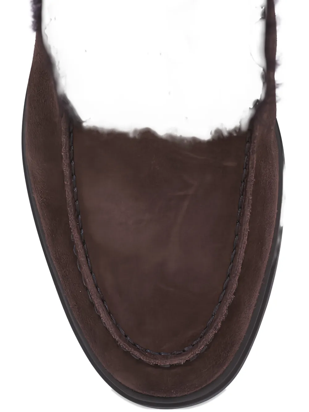 Santoni Fortune loafers met lammy afwerking Bruin