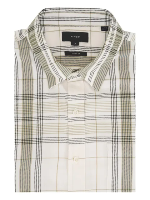 Vince camisa con botones y cuadros estampados