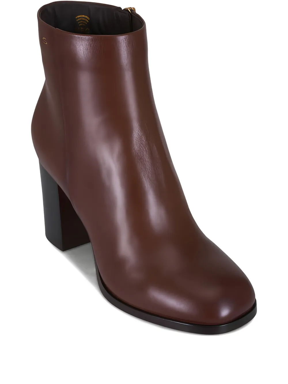 Santoni 85 mm Gladys enkellaarzen met blokhak Bruin