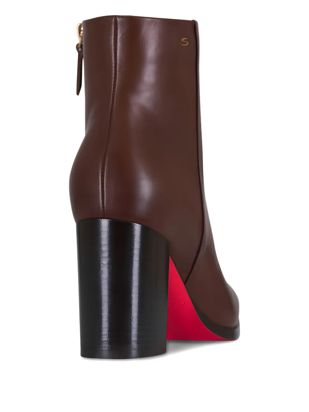 Santoni 85 mm Gladys enkellaarzen met blokhak Bruin