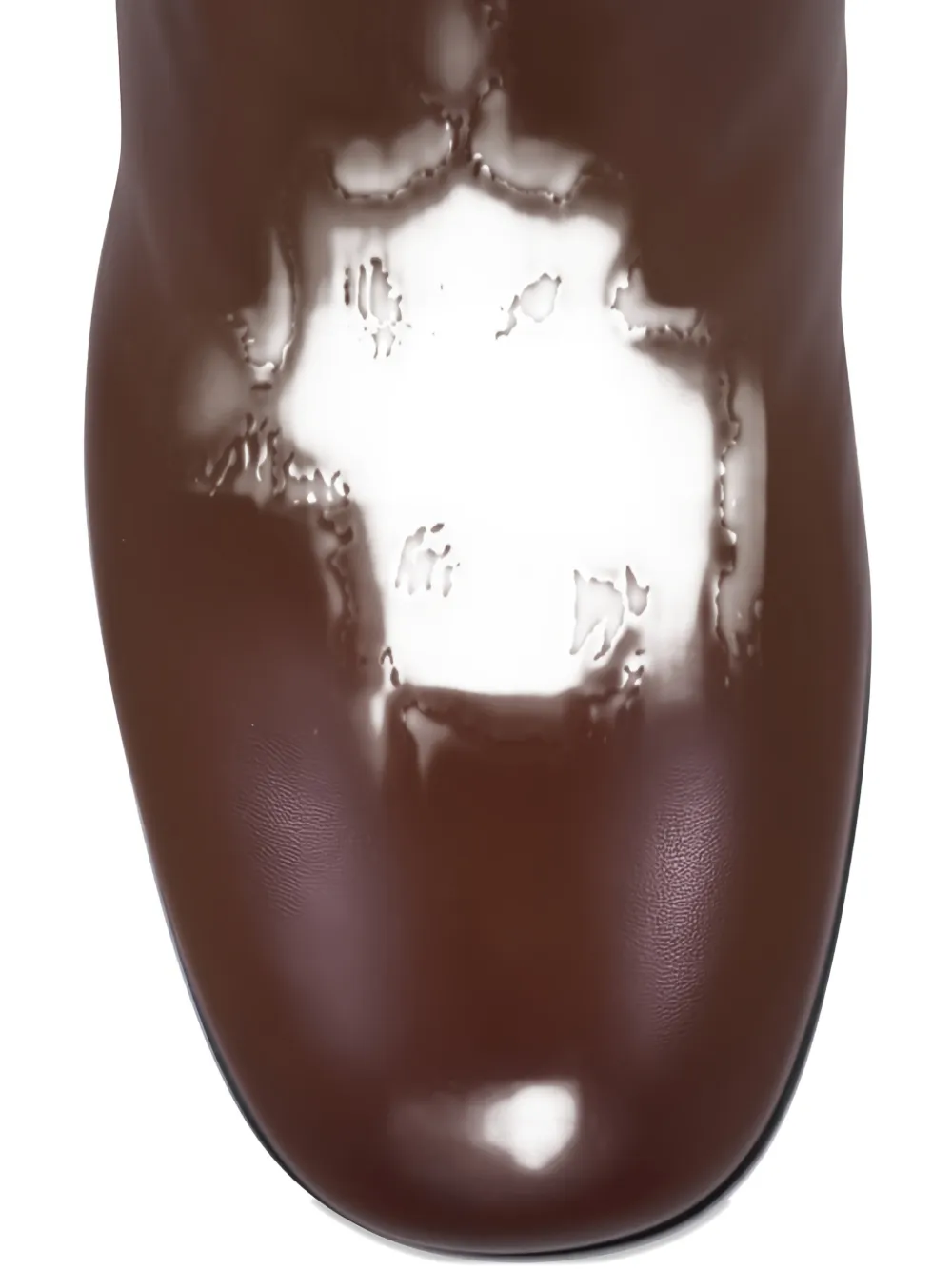 Santoni 85 mm Gladys enkellaarzen met blokhak Bruin