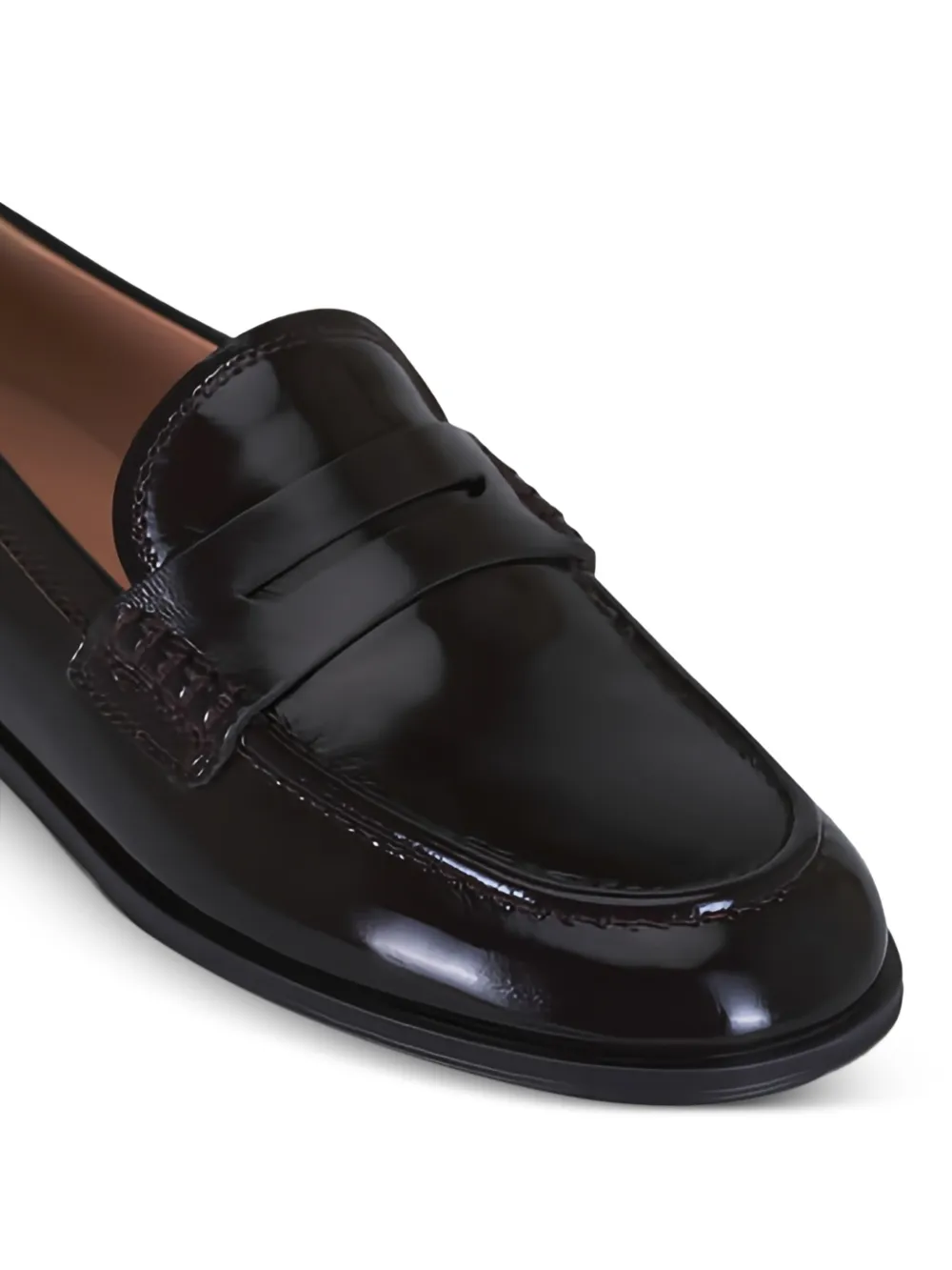 Gianvito Rossi Georgie Mocha Penny-strap Loafers In Multi