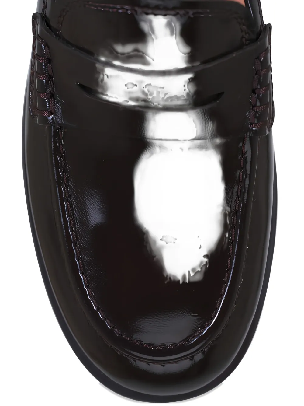 Gianvito Rossi Georgie Mocha loafers met penny bandje Bruin