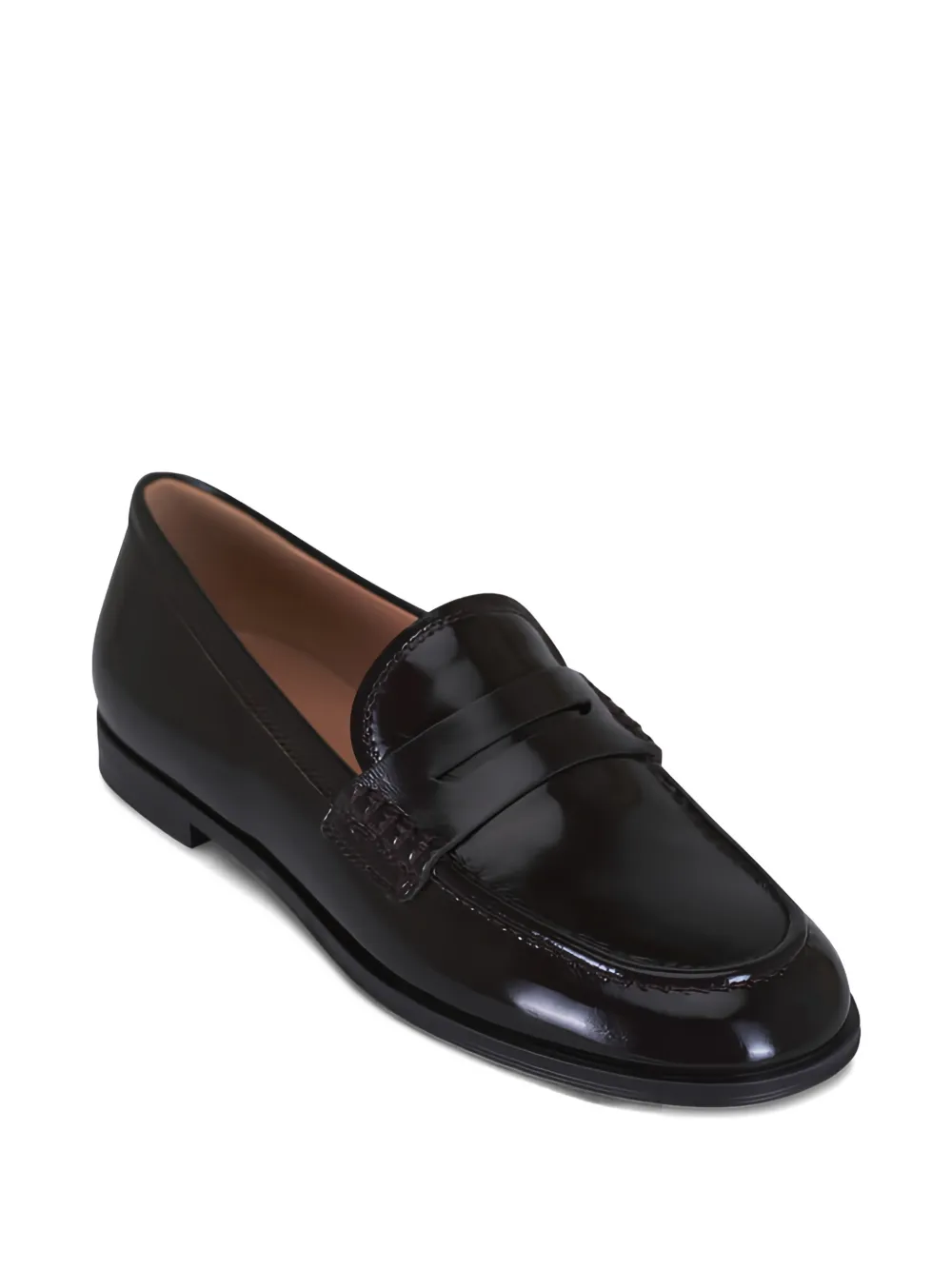 Gianvito Rossi Georgie Mocha loafers met penny bandje Bruin