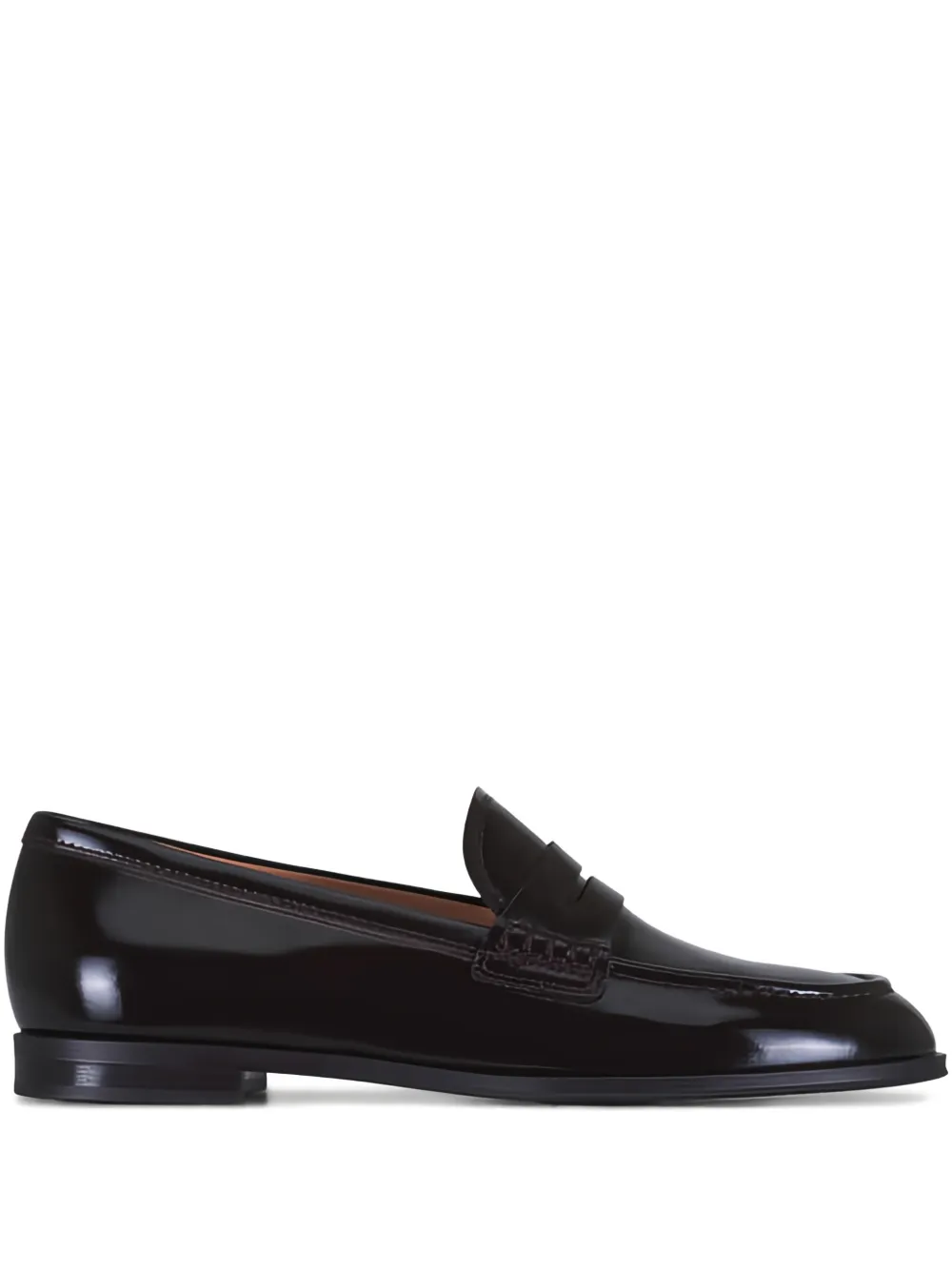 Gianvito Rossi Mocassini Georgie Mocha con fascia penny - Marrone