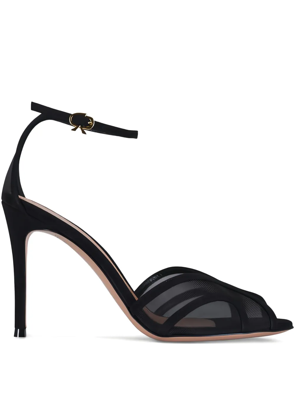 Gianvito Rossi mesh stiletto sandals Zwart