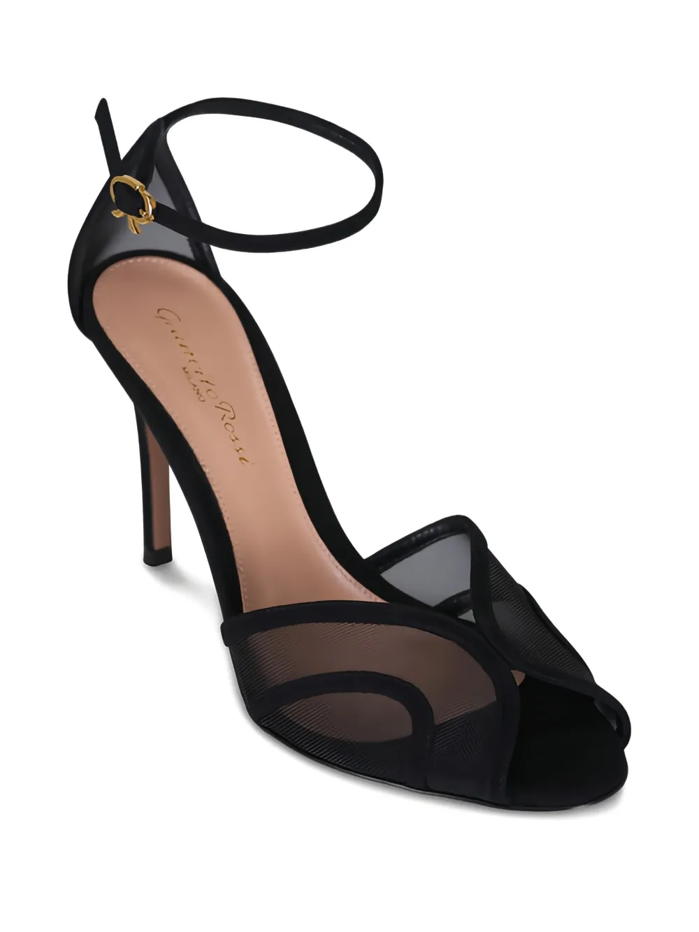 Gianvito Rossi mesh stiletto sandals Zwart