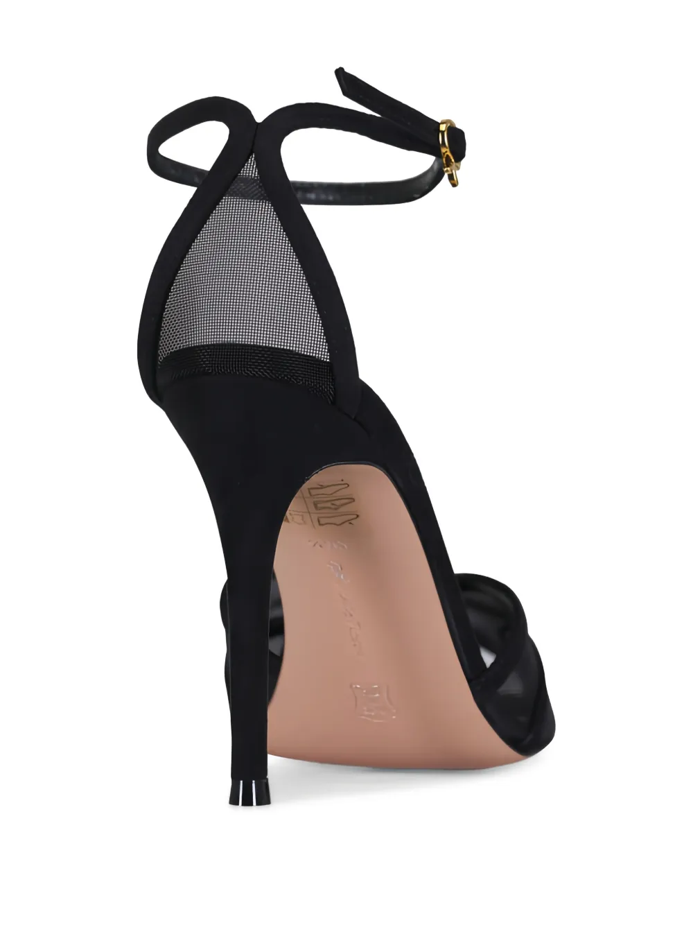 Gianvito Rossi Stiletto sandalen met mesh Zwart