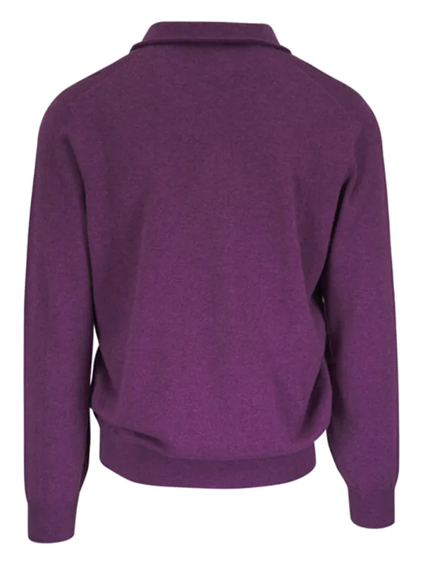 Brunello Cucinelli Quarter-Zip Pullover | Purple | FARFETCH JO