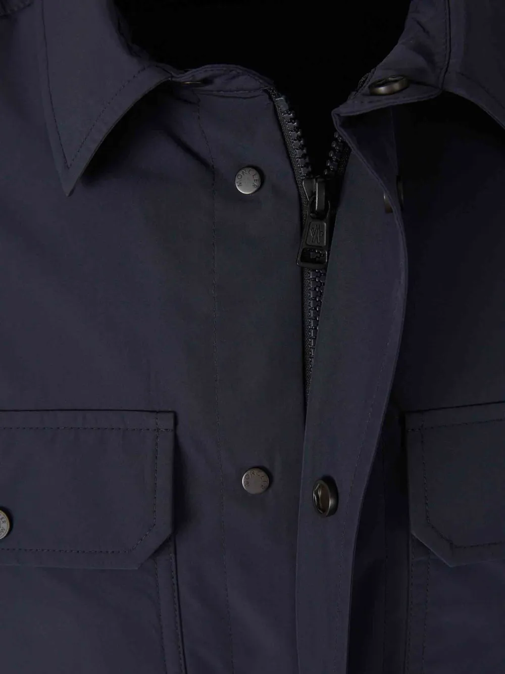 Moncler Shirtjack met klepzak Blauw