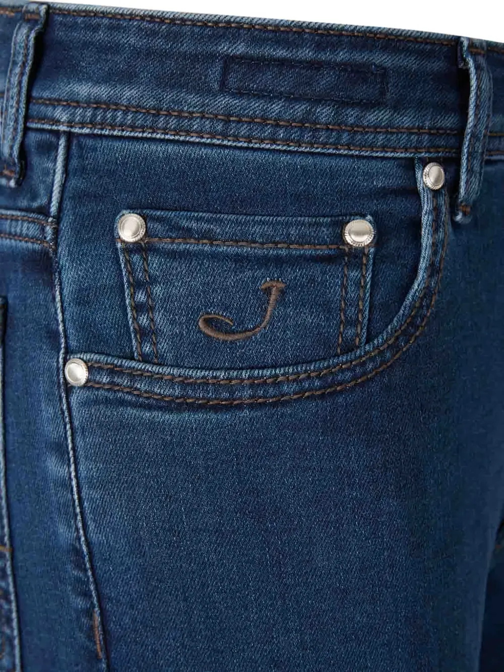 Jacob Cohen Button-fly Logo-patch Denim Jeans In Blue