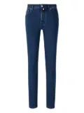 Jacob Cohën button-fly logo-patch denim jeans - Blue