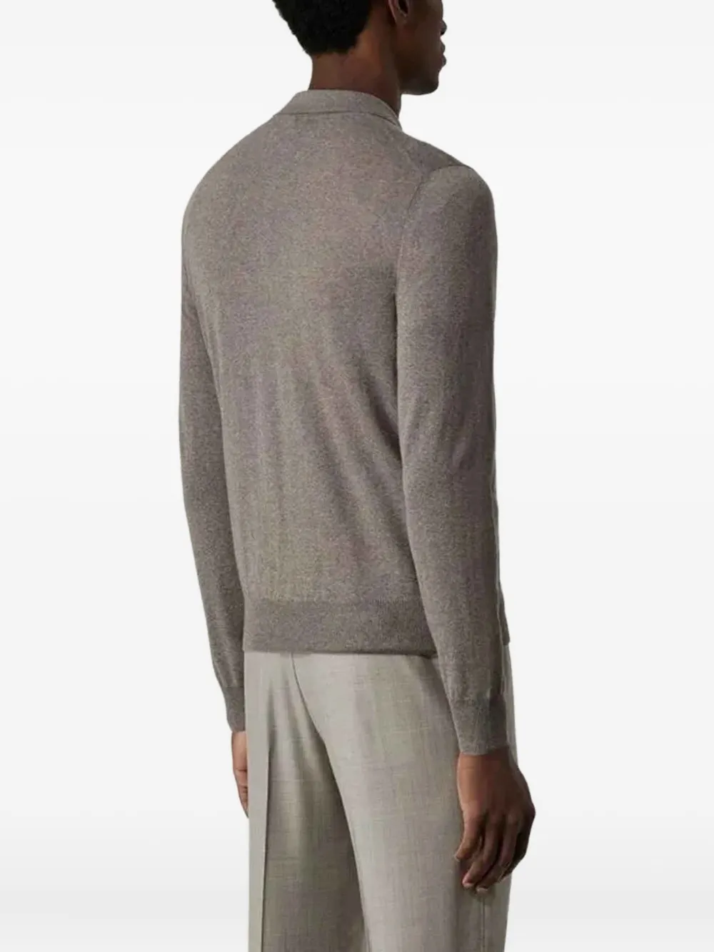 Canali Trui met polokraag en lange mouwen Beige