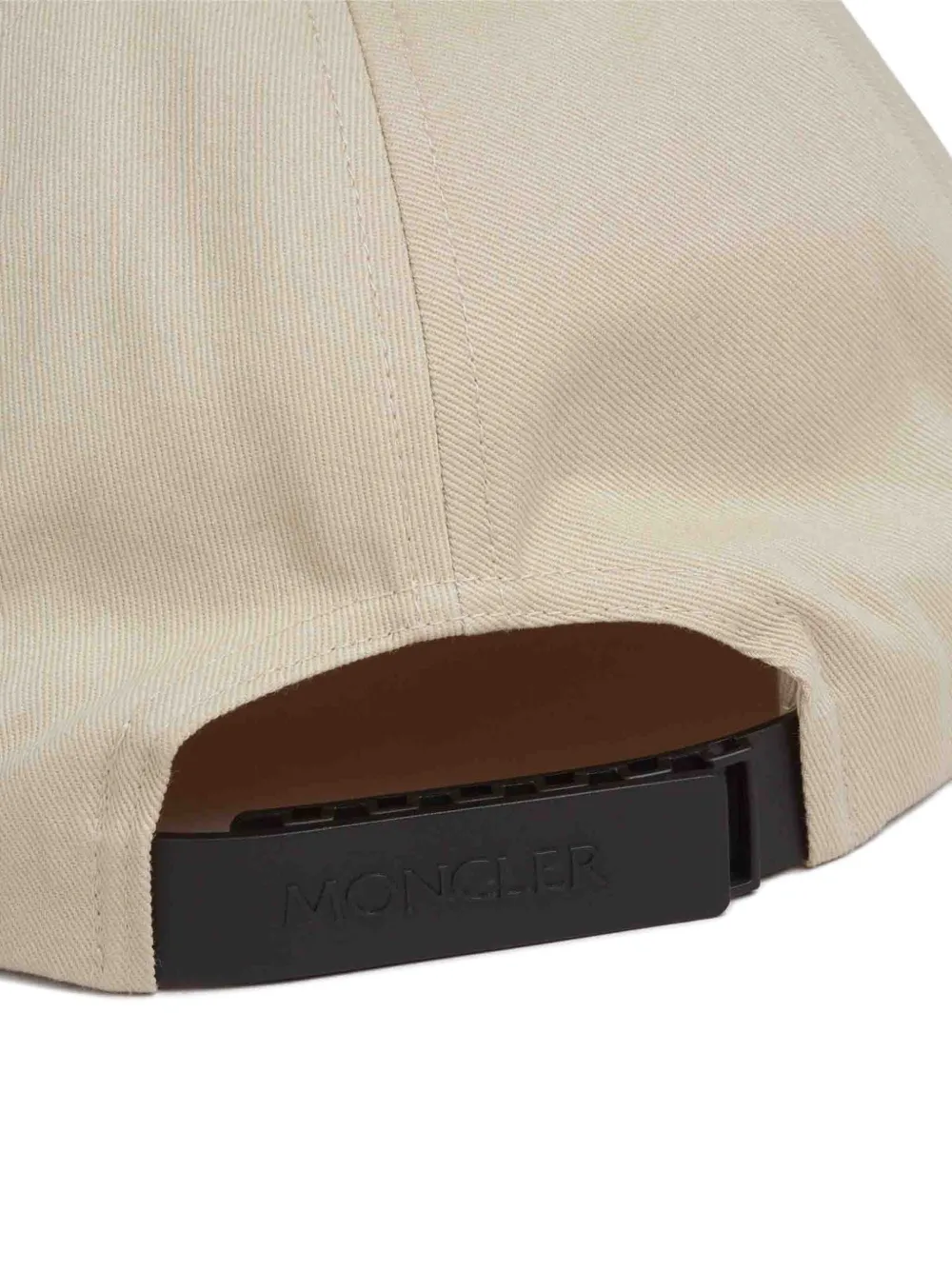 Moncler Honkbalpet met logopatch Beige