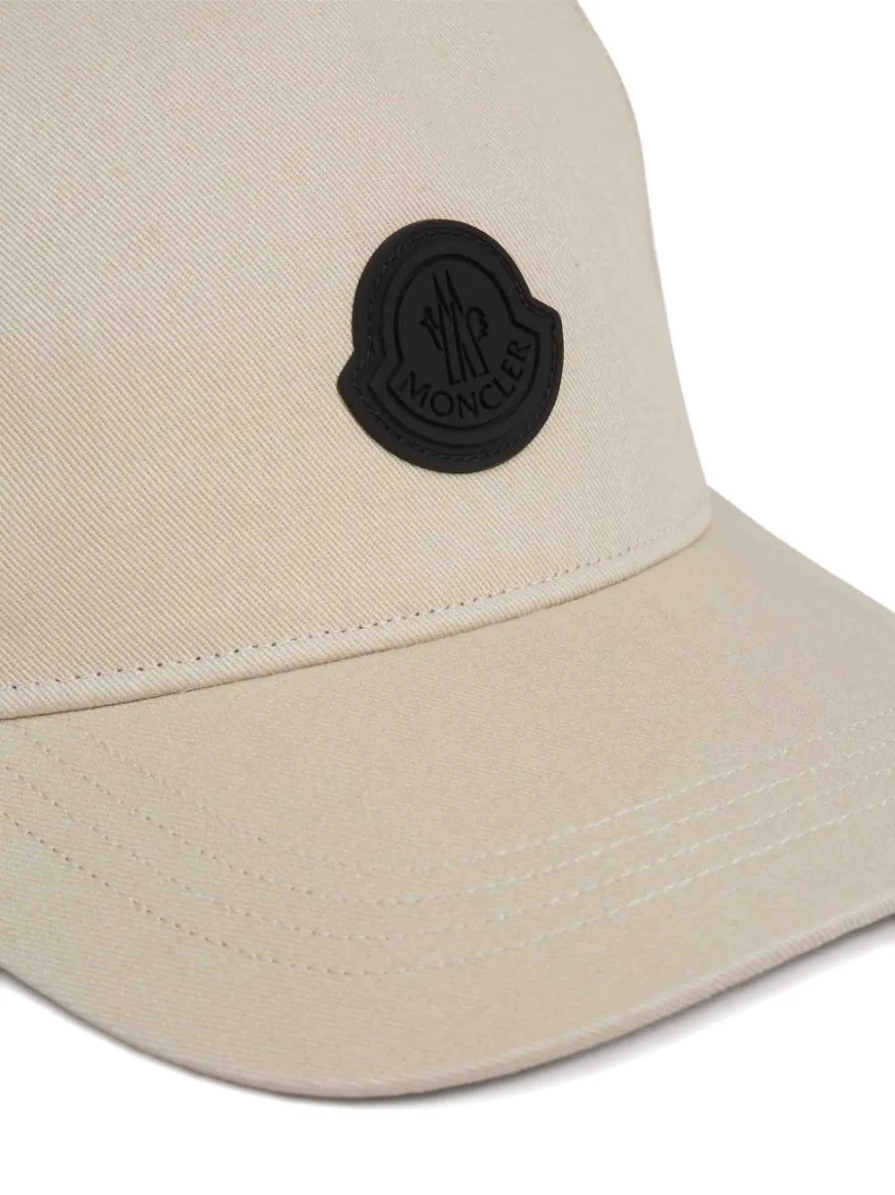 Moncler Honkbalpet met logopatch Beige