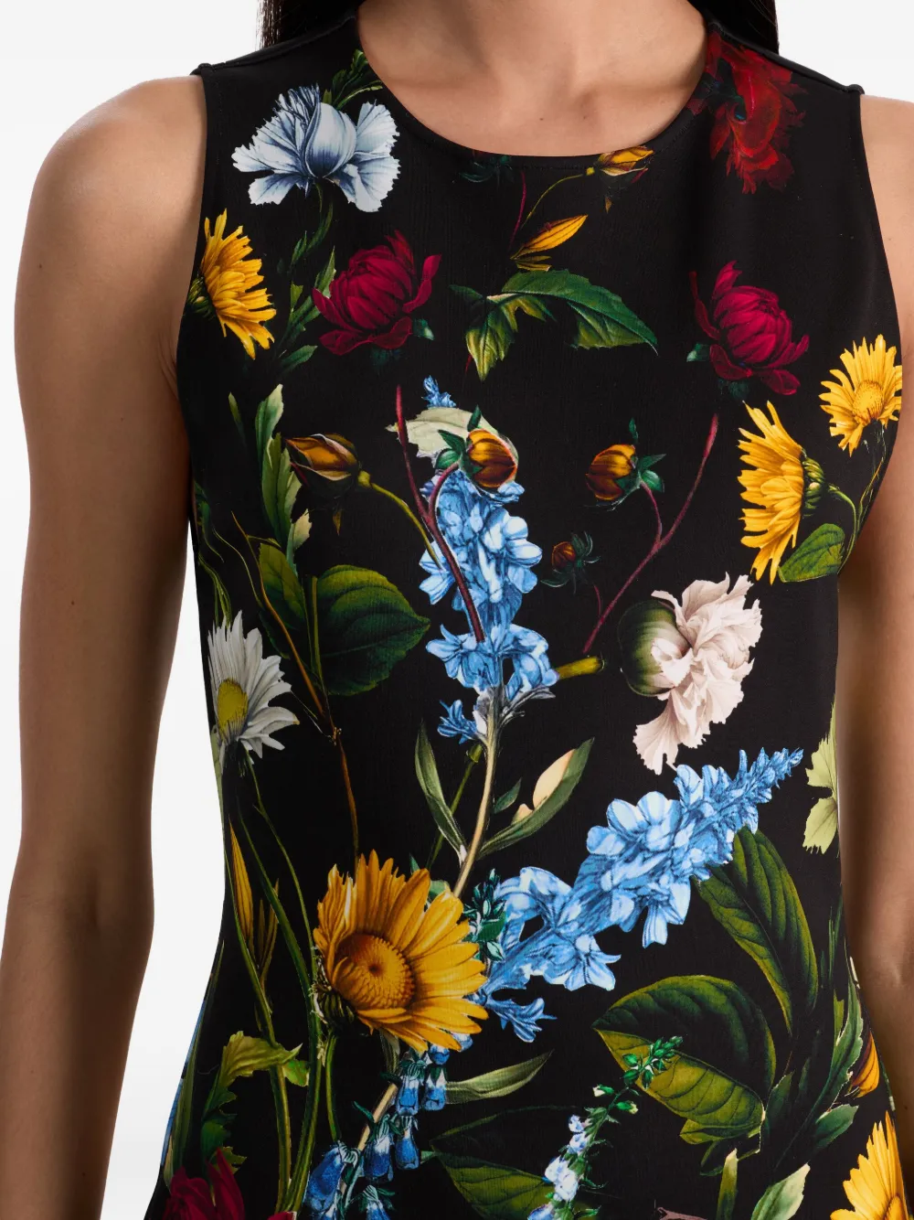 alice + olivia Mini-jurk met A-lijn en bloemenprint Zwart