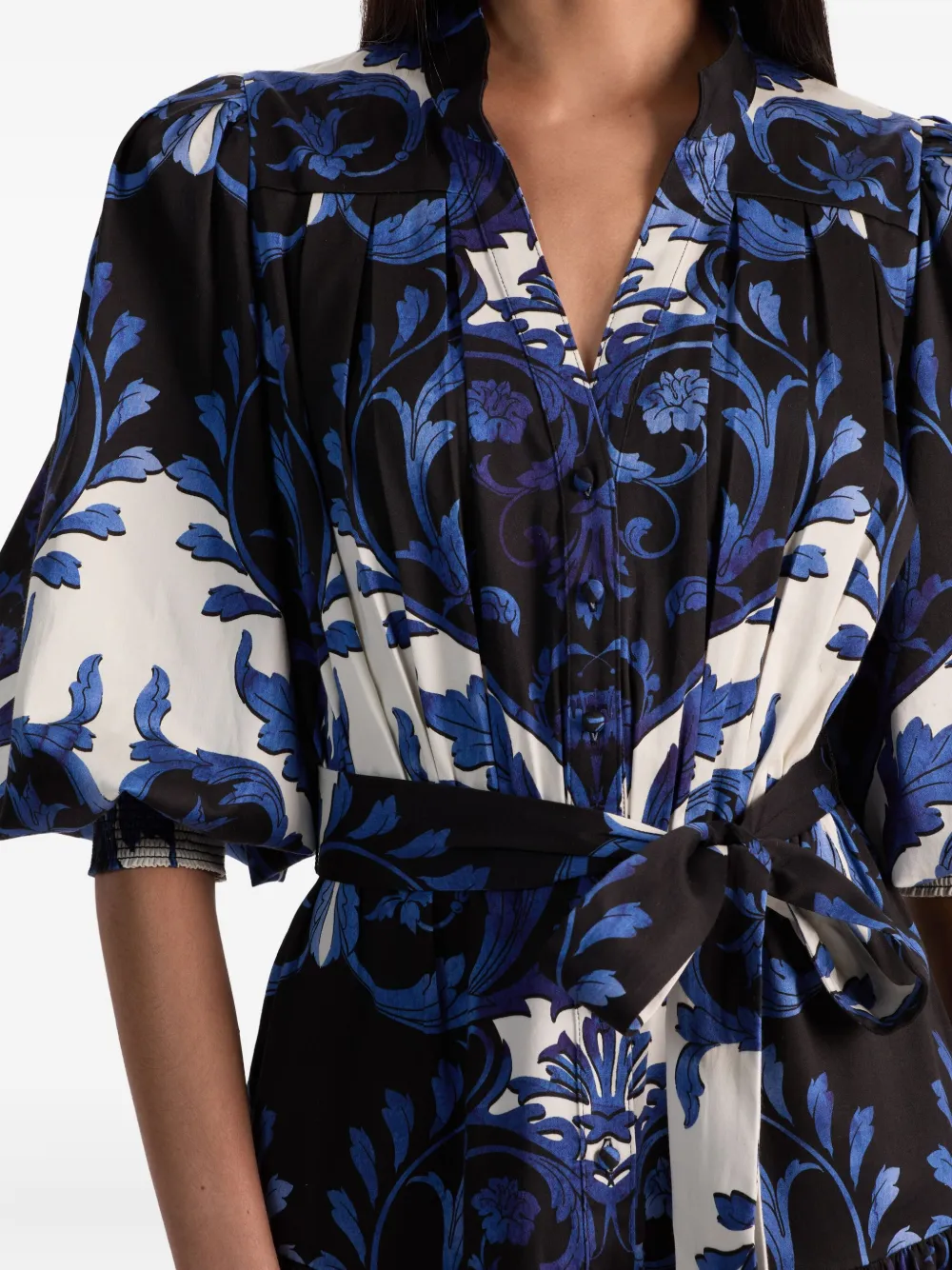 alice + olivia Crora mini-jurk met pofmouwen Blauw