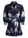 alice + olivia Crora puff-sleeve mini dress - Blue