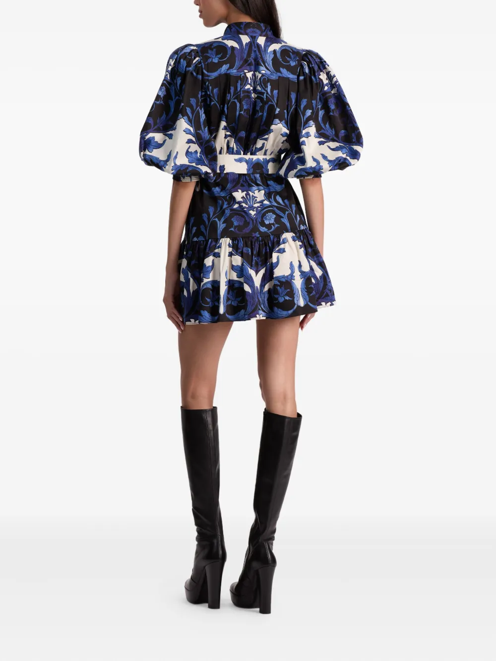 alice + olivia Crora mini-jurk met pofmouwen Blauw