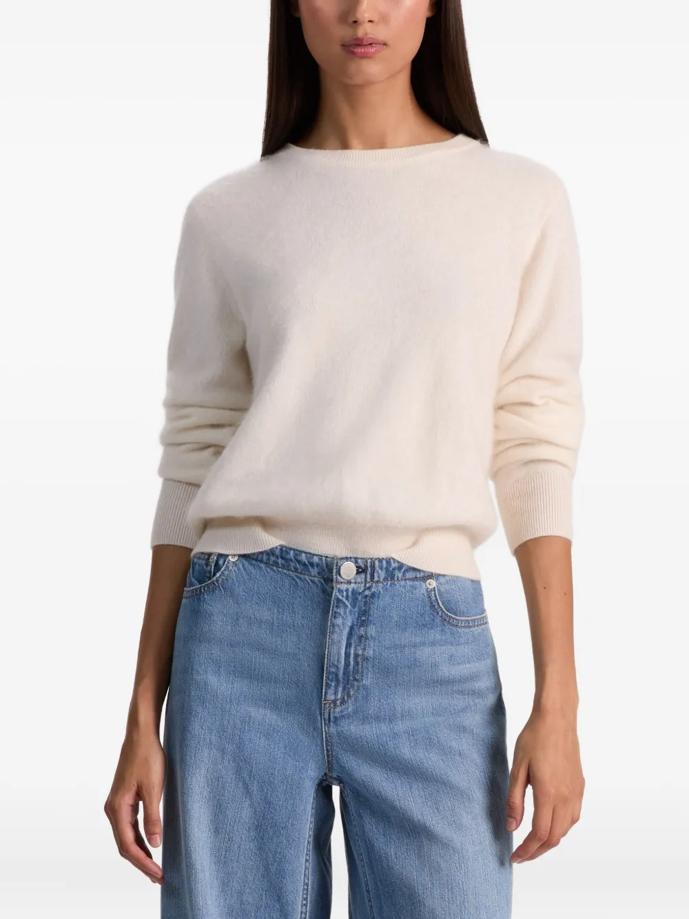 alice + olivia Carolee trui met ronde hals Beige
