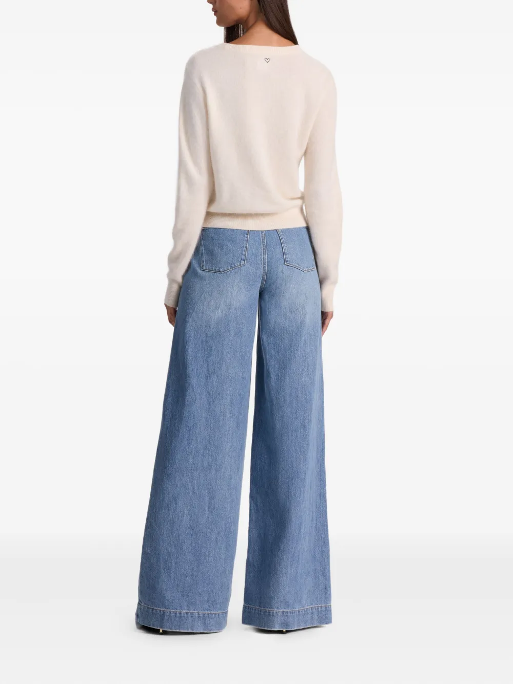 alice + olivia Carolee trui met ronde hals Beige